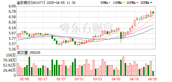 捷希源配资 渝农商行2024年净利增5.97%：投资收益独撑大局