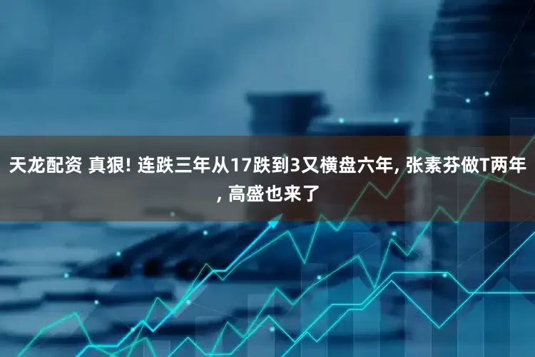 天龙配资 真狠! 连跌三年从17跌到3又横盘六年, 张素芬做T两年, 高盛也来了